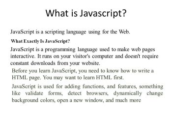 what is javascript?