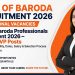 Bank of Baroda Professionals Recruitment 2026: Apply Online for 65 Prestigious VP & DVP Posts
